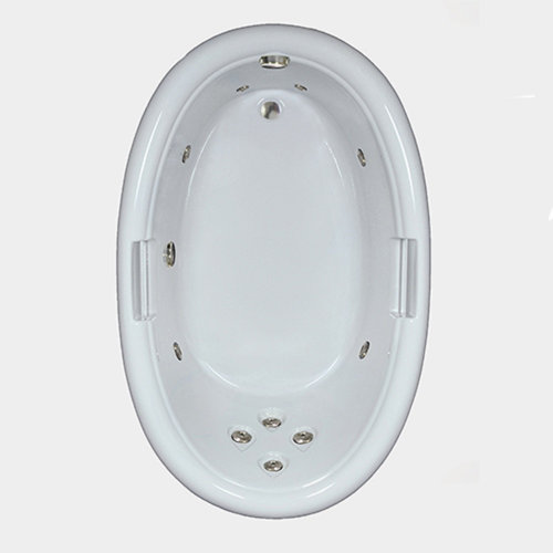 WaterTech 71.25'' x 40.5'' DropIn Whirlpool Acrylic Bathtub Wayfair